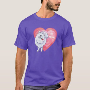 White Pomeranian Valentine's Day T-Shirt