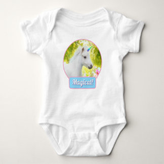 White Pony Unicorn Baby Bodysuit