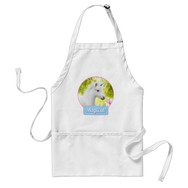 White Pony Unicorn Standard Apron (Front)