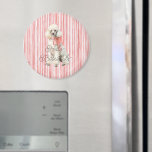 White Poodle Dog Hello Beautiful Magnet<br><div class="desc">White Poodle Dog Hello Beautiful</div>