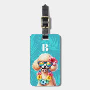 White Poodle Dog Luggage Tags