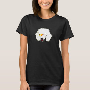 White Poodle Dog Mum Dad T-Shirt