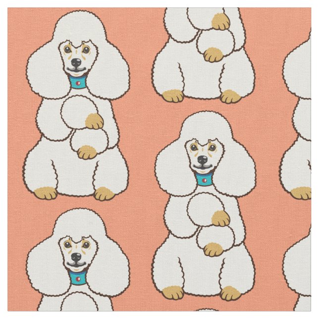 white poodle fabric (Close Up)