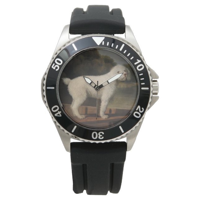 White Poodle in a Punt (by George Stubbs) Watch (Front)