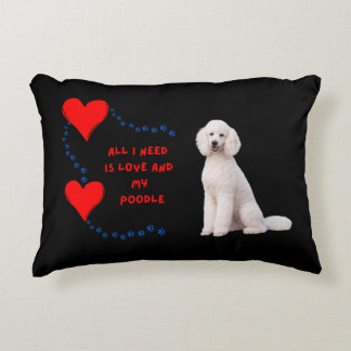 White Poodle | Photorealistic Dog Lover Pillow