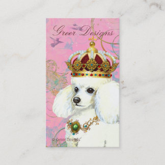 White Poodle Princess Business Card