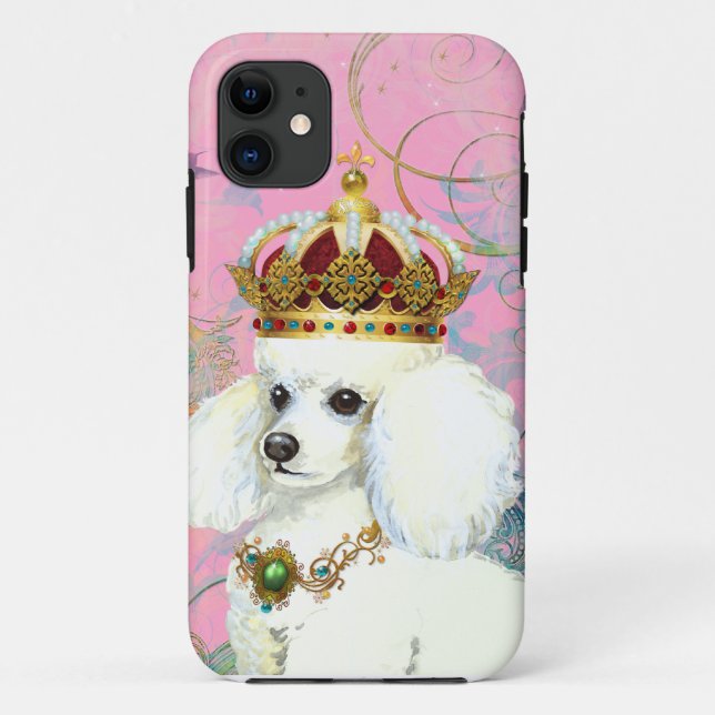 White Poodle Princess Case-Mate iPhone Case (Back)