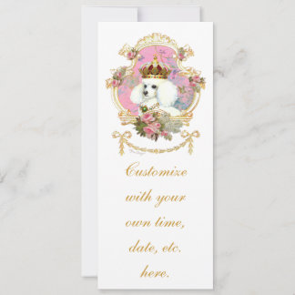 White Poodle Princess n Pink Roses