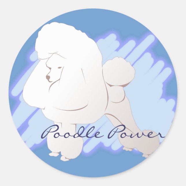 White Poodle Stickers (Front)