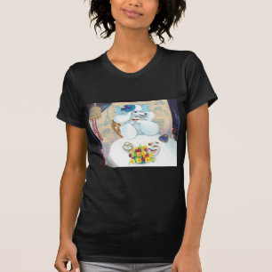 White Poodle Tea Party T-Shirt
