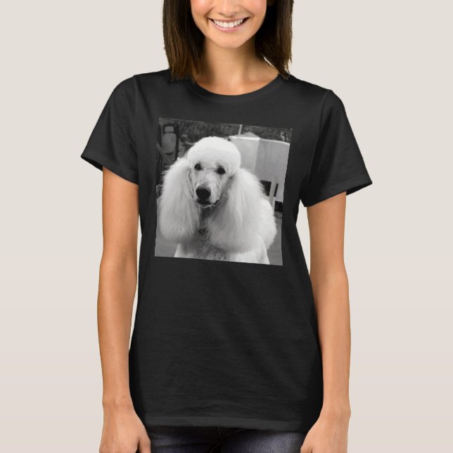 White Poodle Tri Blend T-Shirt (Front)