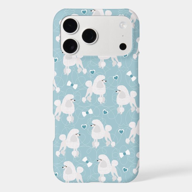 White Poodles and Bows Pattern  (Back)