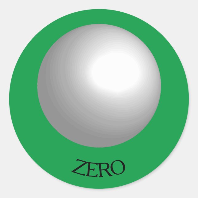 White Pool Ball Custom Sticker (Front)