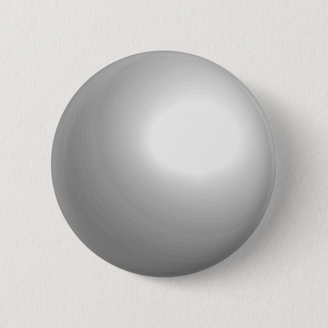 White Pool Ball Customisable Button (Front)