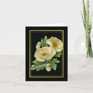 White Poppies Custom Mother's Day Cards