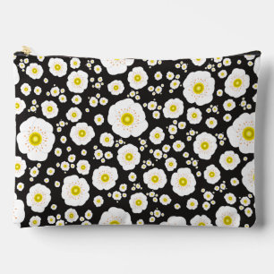 White Poppies Large Zipper Pouch