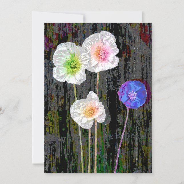WHITE POPPIES THANK YOU CARD (Front)