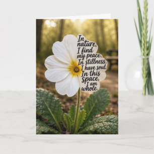 White Primrose Thinking of You Card
