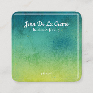 White Print Jewel Tone Jewellery Display Calling Card