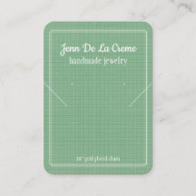 White Print Mint Green Jewellery Display