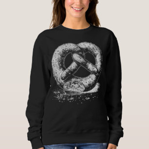 White Print Plain Sketchy Pretzel Sweatshirt