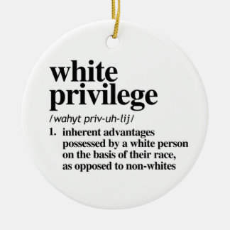 White Privilege Definition Ceramic Tree Decoration