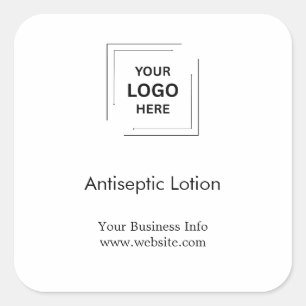 White   Professional Business Logo Custom  Square Sticker