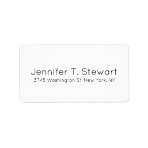 White Professional Elegant Simple Label