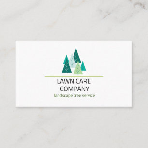 White Professional landscape tree service  Business Card