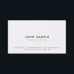 White Professional Modern Sophisticated Simple Business Card<br><div class="desc">White Professional Modern Sophisticated Simple Business Card. Perfect for Real Estate Agents,  Accountants,  Realtors,  Brokers,  Attorneys,  Lawyers,  Doctors,  Corporate Professionals,  Stylists,  Architects,  Engineers,  Directors,  Managers.</div>