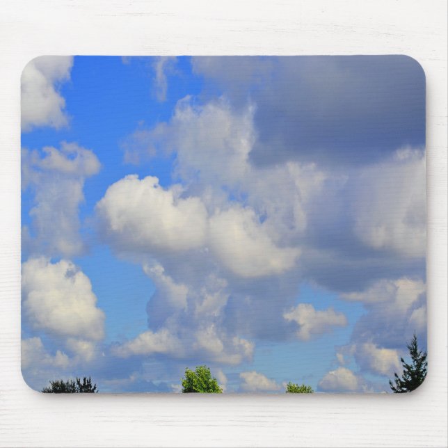 White Puffs in The Sky Mouse Pad (Front)