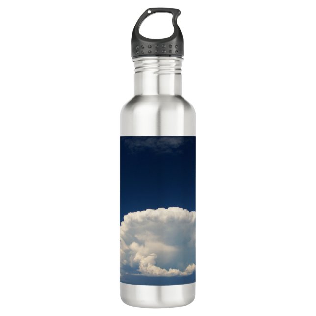 White Puffy Cloud             710 Ml Water Bottle (Front)