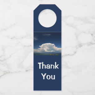 White Puffy Cloud Bottle Tag