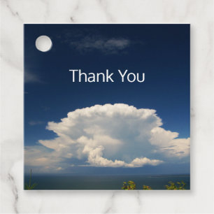 White Puffy Cloud Favour Tags