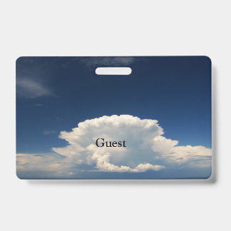 White Puffy Cloud    ID Badge