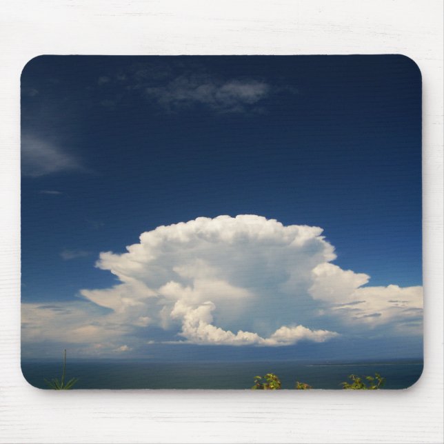 White Puffy Cloud Photo Mouse Pad (Front)