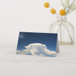 White Puffy Cloud Place Card
