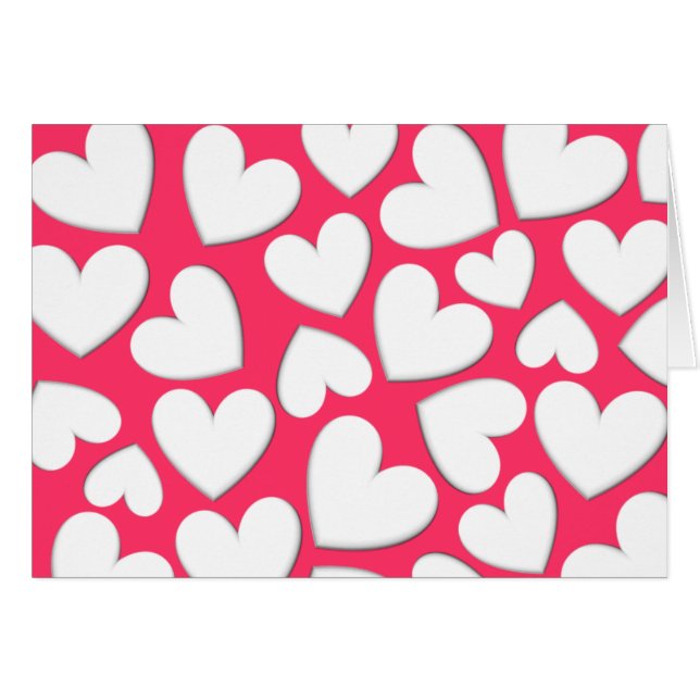White Puffy Hearts (Front Horizontal)