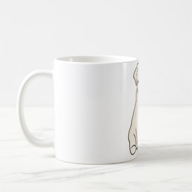 White pug Magic Coffee Mug (Left)