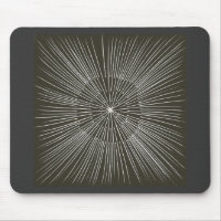 White Pulsating Strokes on Black Mousepads