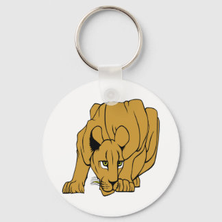 White Puma Cougar Panther Mountain Lion Key Ring