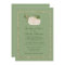 White Pumkin Green Wedding Invitation