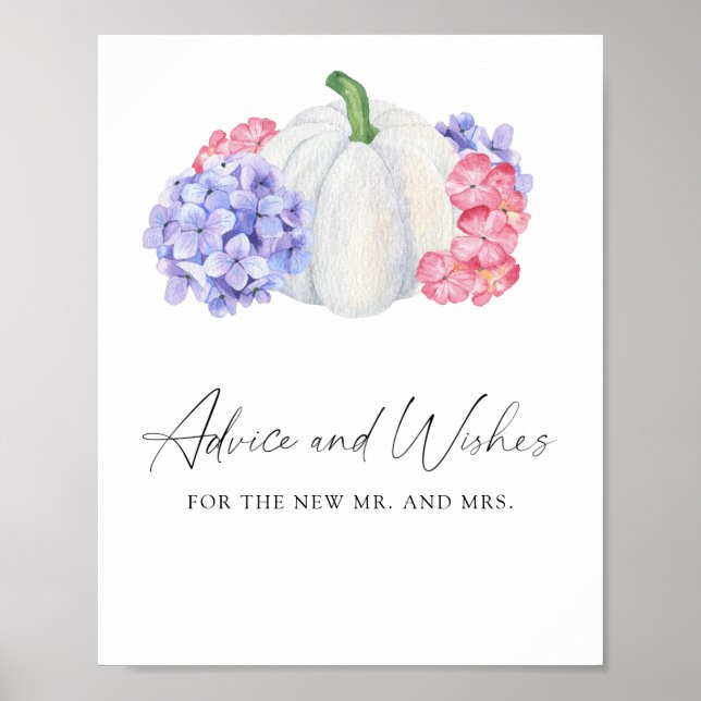 White pumpkin - advice and wishes poster (Front)