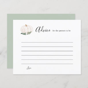 White Pumpkin Baby Advice For The Parents To Be