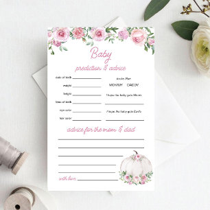 White Pumpkin Baby Prediction and Advice Game