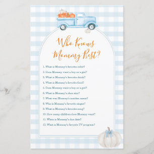 White Pumpkin Blue Truck Who Knows Mummy Best Game