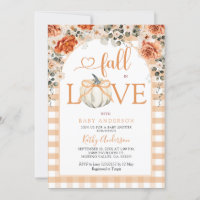White Pumpkin Bow Fall in Love Baby Shower