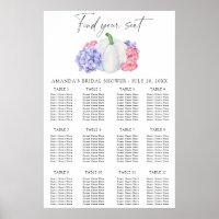White pumpkin - bridal shower seating chart