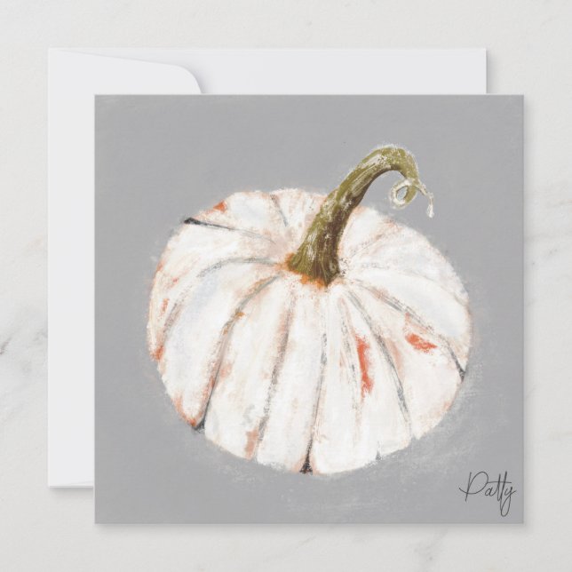 White Pumpkin Card (Front)