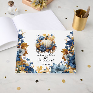 White Pumpkin Elegant Fall Garden Guest Book